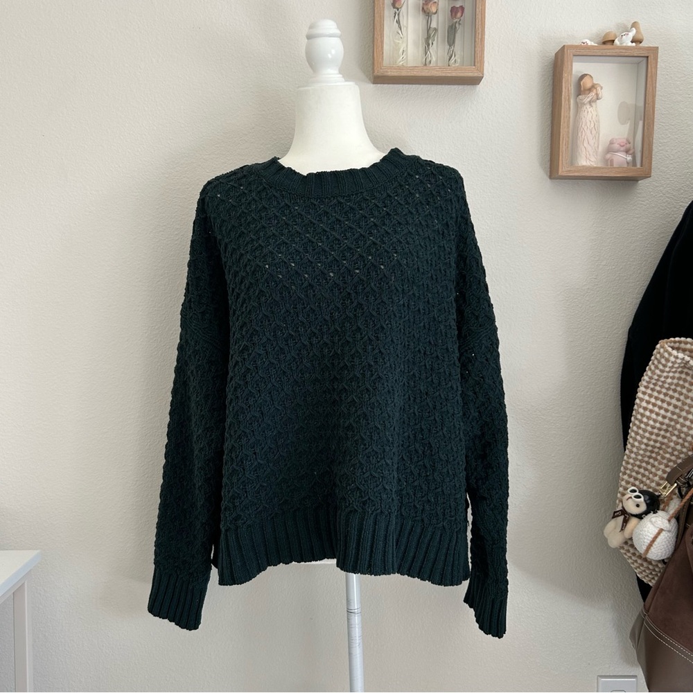A New Day Knit Sweater in Dark Green Size XXL Fall Autumn Winter Cottagecore